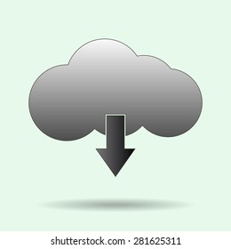 This image represents a cloud upload with apps illustration. Cloud Apps