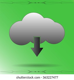 This image represents a cloud upload with apps illustration. Cloud Apps