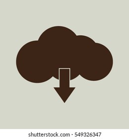 This image represents a cloud upload with apps illustration