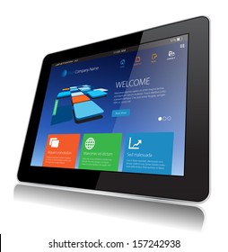 This image represents a Internet Tablet Technology vector. / Tablet Technology / Tablet Technology