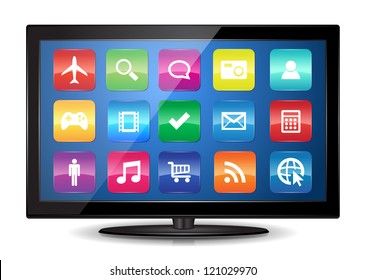 This image represents a Smart TV. / Smart TV