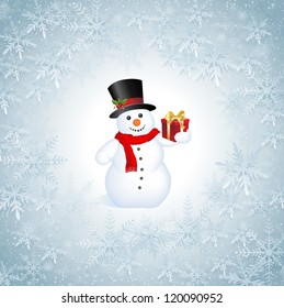 This image represents a Snowflakes Christmas Background. / Snowflakes Christmas Background