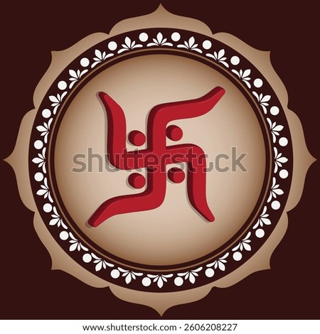 This image represents the Swastik, a sacred and auspicious symbol in Hinduism, Buddhism, and Jainism. The Swastik is associated with prosperity, good fortune, and positivity. 