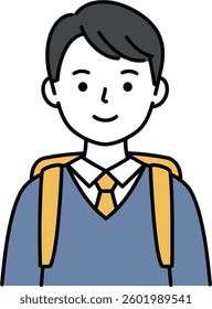 This image is a Schoolboy Illustration