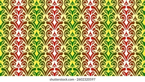 This image is seamles pattern background design with ornament motif 