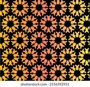 This image is seamles pattern ornament design with gardient powerful color 
