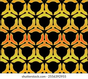 This image is seamles pattern ornament design with gardient powerful color 
