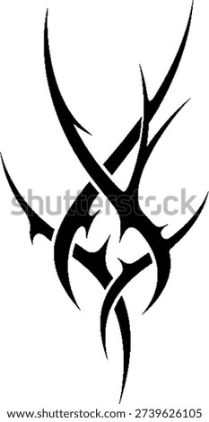 This image showcases a captivating black and white illustration of intertwined branches. The branches are symmetrically arranged, creating a visually appealing design. The intricate details and the contrast between the black branches and the white background make this image stand out.