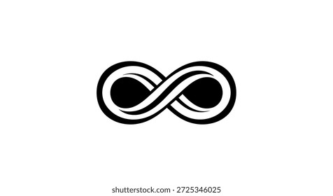 Esta Imagen muestra un símbolo de infinito limpio y elegante. Perfecto para transmitir conceptos de infinitas posibilidades, continuidad y atemporalidad en varios proyectos de marca, diseño y creativos. 