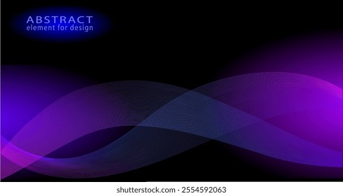 This image showcases colorful wave patterns on a black background, conveying an abstract concept.