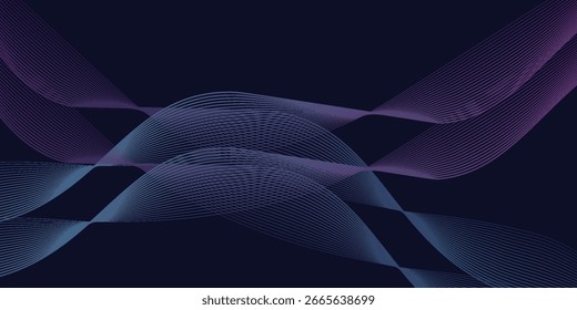 This image showcases colorful wave patterns on a black background, conveying an abstract concept.