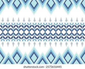This image showcases a graphic pattern with repeating geometric shapes, primarily in green and white. The design features symmetrical and orderly arrangements of shapes, using intricate lines and form