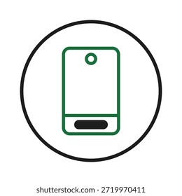 This image showcases a minimalist representation of a mobile device, emphasizing technology and digital connectivity. The clean lines and simplified design convey a sense of modernity and