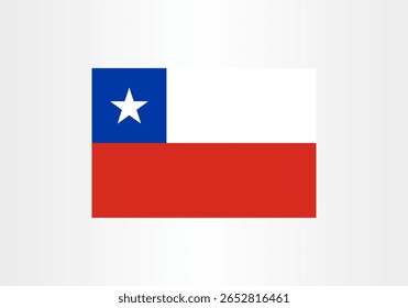Esta imagem mostra a bandeira nacional do Chile, um símbolo poderoso de identidade e orgulho chilenos. O desenho distinto da bandeira representa a rica história e valores do país.