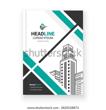 This image showcases a professional and modern company brochure or annual report template cover. It features a clean, minimalist design with a striking teal and charcoal color scheme. Geometric patterns with bold diagonal lines create a dynamic visual, while a line-art illustration of a city skyline at the bottom adds a corporate and business-like touch. The layout is designed to be clear and informative, suitable for presenting company performance, data, and strategy. It is a versatile template that can be customized for various industries and business types, emphasizing a forward-looking and innovative approach. The overall aesthetic is polished and trustworthy, making it ideal for investor relations, client presentations, and corporate communications.

#BrochureDesign #CompanyAnnualReport #CorporateIdentity #TealDesign #ProfessionalBrochure #ModernDesign #BusinessTemplate #MarketingMaterial #CorporateCommunication #FinancialReport #AnnualReview #BusinessStrategy #CompanyOverview #ReportLayout #CorporateDesign #CreativeLayout #MarketAnalysis #DataPresentation #PerformanceReport #CompanyProfile #StrategicPlanning #BusinessDocument #ProfessionalTemplate #CompanyVision #BusinessBrochure