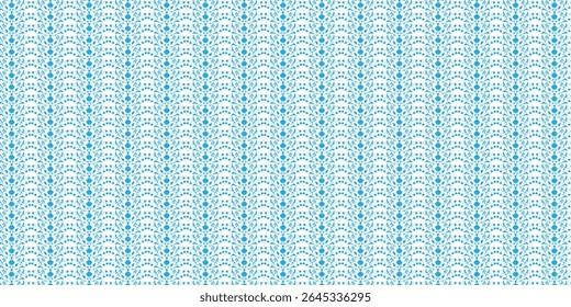 This image showcases a repeating, light blue pattern with intricate, detailed designs.