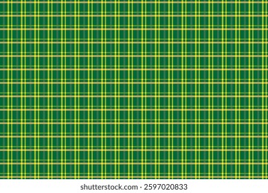 This image showcases a repeating plaid pattern in shades of bright green and a slightly muted yellow.