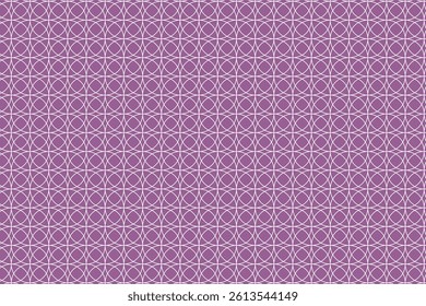This image showcases a seamless geometric pattern composed of interlocking circular and star-like shapes, forming an elegant and rhythmic design ideal for backgrounds, textiles, or decor.