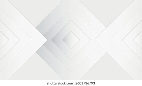 This image showcases a sophisticated abstract design featuring a repeating pattern of overlapping squares in light gray and white.