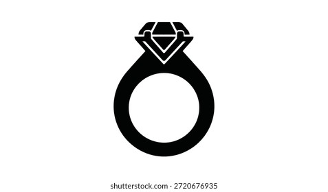 Esta Imagen muestra un sofisticado diseño de anillo de diamantes, notable por su estilo de silueta limpia.