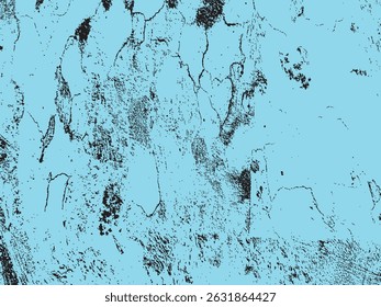 This image showcases a striking abstract silhouette featuring a crackle texture against a vibrant aqua background. The distinctive style is reminiscent of distressed paint or weathered surfaces.