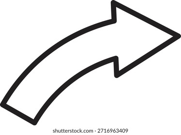 Esta Imagen muestra una llamativa flecha de contorno negro, notable por su distintivo estilo de silueta.