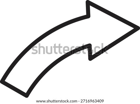 This image showcases a striking black outline arrow, notable for its distinct silhouette style.