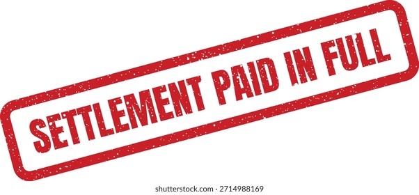 Esta Imagen muestra un sello de goma rojo texturizado con "LIQUIDACIÓN PAGADA EN SU TOTALIDAD". Es perfecto para marcar pagos financieros completados o resoluciones legales.