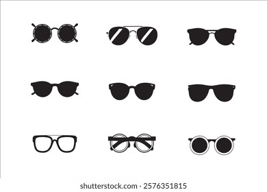 
This image showcases a variety of sunglasses in different styles.