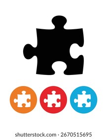 This image shows a black puzzle piece, isolated on a white background. It represents connection, solution, and the idea of fitting things together perfectly.