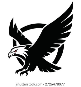Esta Imagen muestra un logotipo de águila audaz y moderna