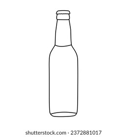 This image shows a brown beer bottle on a white background.