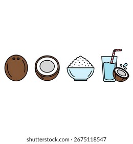 Esta imagem mostra diferentes formas de coco