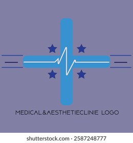 This image shows a logo design for a "Medical