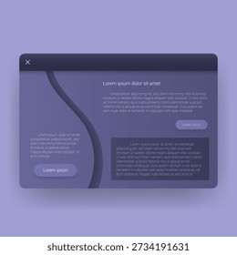 Esta Imagen muestra una Plantilla de fondo de interfaz de usuario de Web moderna con Formas abstractas y diseño de diseño limpio