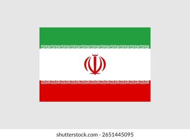 This image shows the national flag of Iran, featuring green, white, and red stripes, along with the national emblem at the center. The flag is a symbol of Iranian culture and identity.