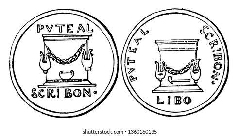 This image shows the Puteal. It is generally used for security purposes to protect people from falling, vintage line drawing or engraving illustration.
