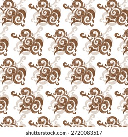 This image shows a repeating decorative pattern with swirling floral motifs