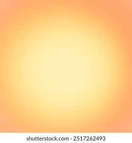 This image shows a soft, circular gradient blending from orange at the edges to a pale yellow in the center, creating a warm, glowing effect. The smooth transition of colors evokes a sense of warmth