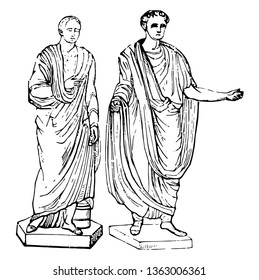This Image Shows Two Statues Robe Stock Vector (Royalty Free ...
