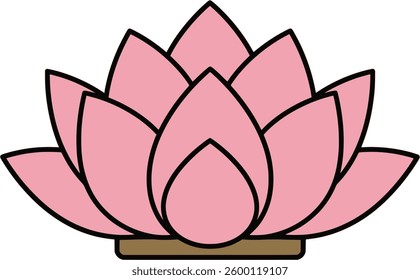 This image is a simple illustration of a lotus flower.
