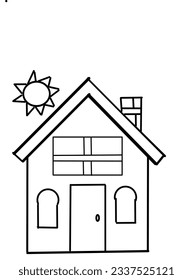 This image is a sketch of a house.