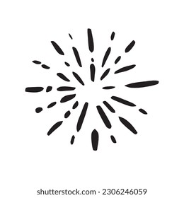 This image is Sparkling hand drawn. starburst hand drawn. Vector EPS 10.