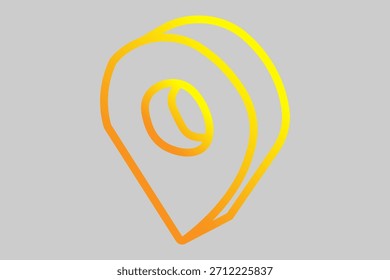 This image is a stylized illustration of a location pin or marker icon.