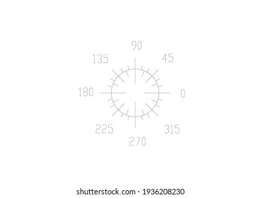 This image is a symbol of a direction vector illustration for example the direction of North, West, South, East and others
