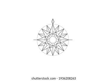 This image is a symbol of a direction vector illustration for example the direction of North, West, South, East and others