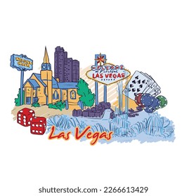 this is image vector file Les Vegas city 