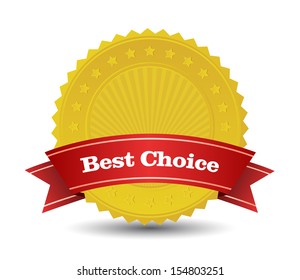 This image is a vector file representing best choice badge.