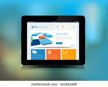 This image is a vector file representing a Tablet Technology with a blur background. / Tablet Technology / Tablet Technology