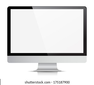 This image is a vector file representing a computer monitor display isolated./Computer Monitor Display Isolated/Computer Monitor Display Isolated